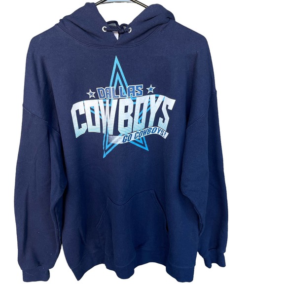 Jerzees Dallas Cowboys Sweater Adult Extra Large XL Blue Football Hoodie - Picture 1 of 9